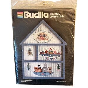 Bucilla GOOD FRIENDS HUTCH Cross-Stitch Kit #40310